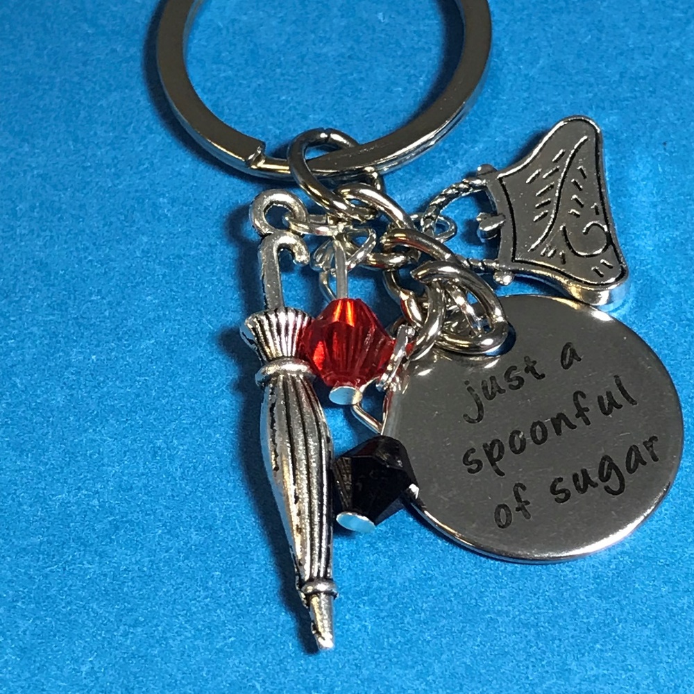 Mary Poppins Just a Spoonful of Sugar Keychain - Picture 6 of 6